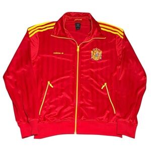 Adidas Originals Spain Football Jacket Soccer Track Top Mens National Rare